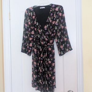 DR2 Black Floral Dress Xl